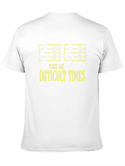 Camiseta Negra Humor Musical: ¡Tiempos Difíciles!