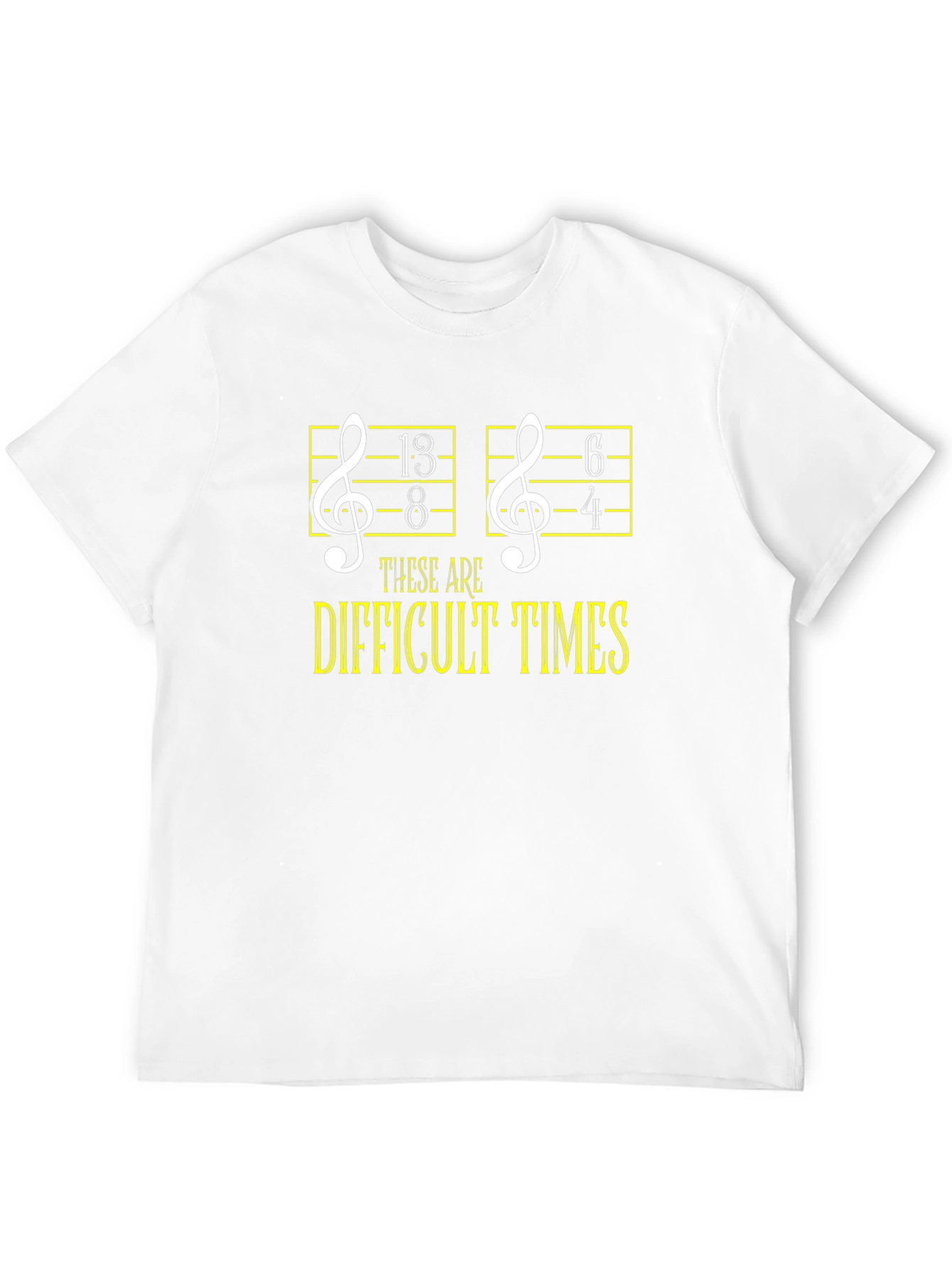 Camiseta Negra Humor Musical: ¡Tiempos Difíciles!