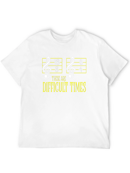 Camiseta Negra Humor Musical: ¡Tiempos Difíciles!