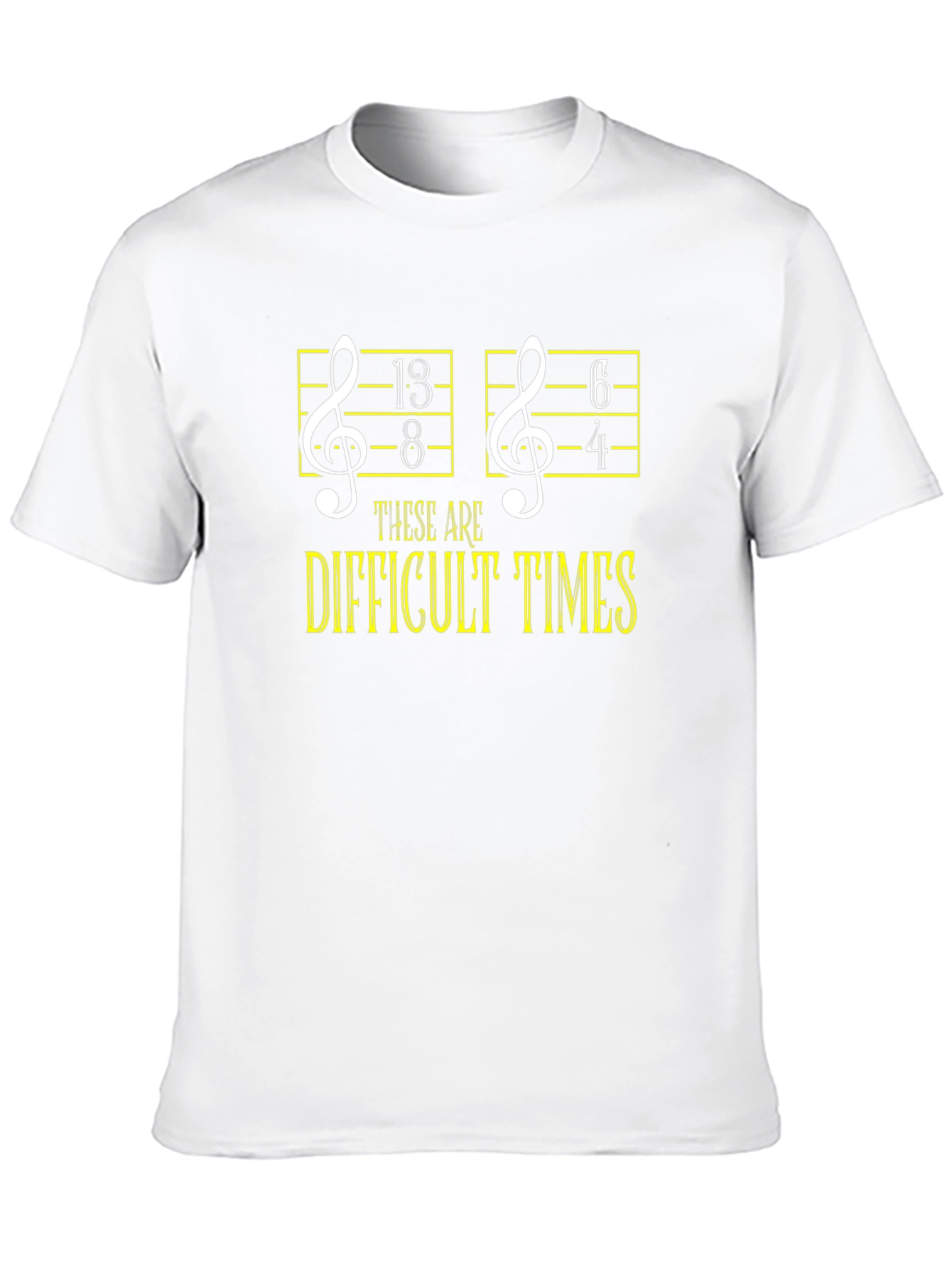 Camiseta Negra Humor Musical: ¡Tiempos Difíciles!
