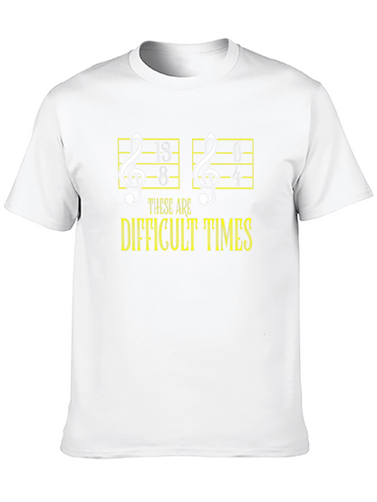 Camiseta Negra Humor Musical: ¡Tiempos Difíciles!