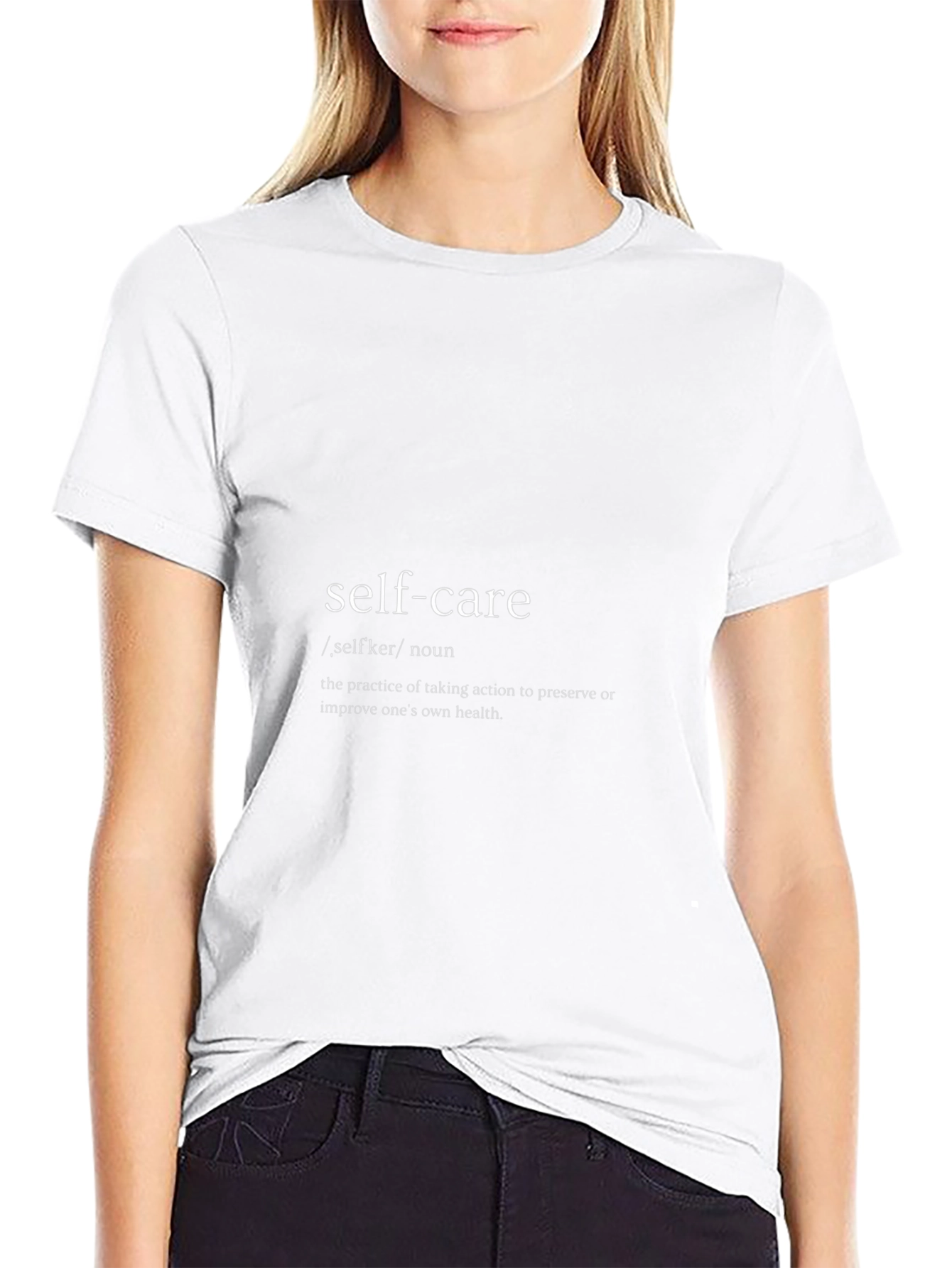 Camiseta Negra Self-Care con Definición
