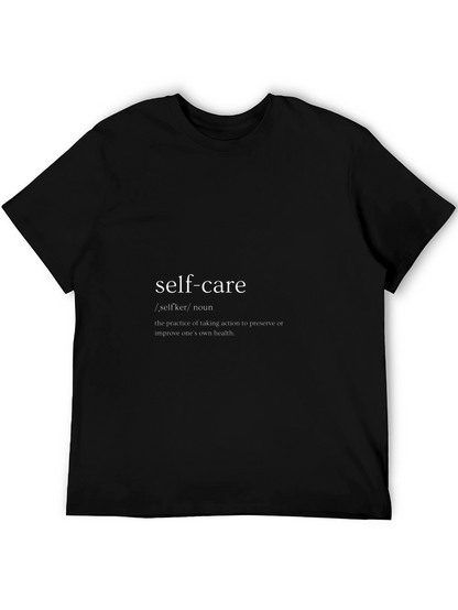 Camiseta Negra Self-Care con Definición