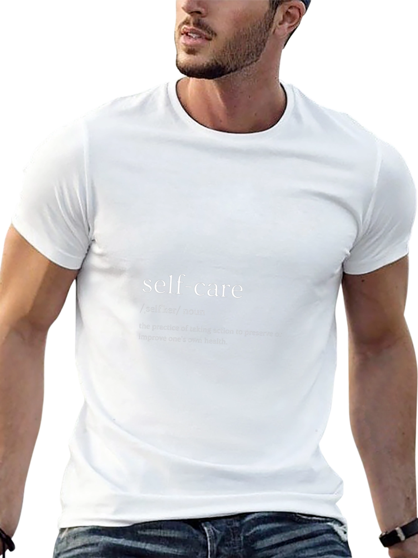 Camiseta Negra Self-Care con Definición