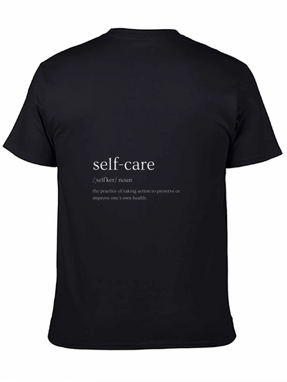 Camiseta Negra Self-Care con Definición