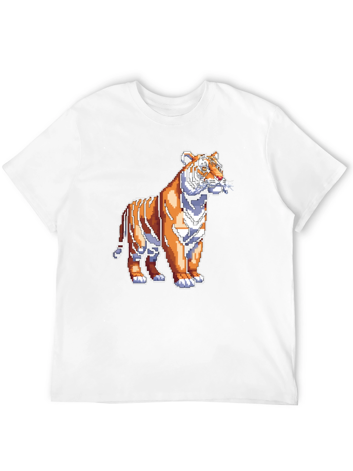 Camiseta Negra con Tigre Pixelado