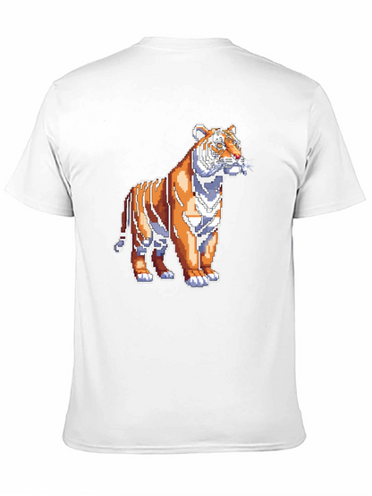 Camiseta Negra con Tigre Pixelado