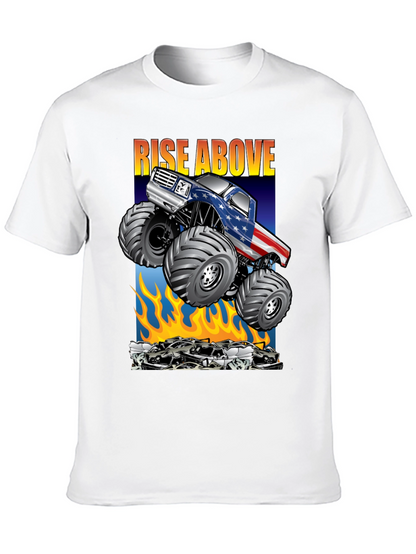 Camiseta Negra con Diseño de Monster Truck Americano