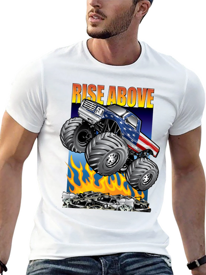 Camiseta Negra con Diseño de Monster Truck Americano