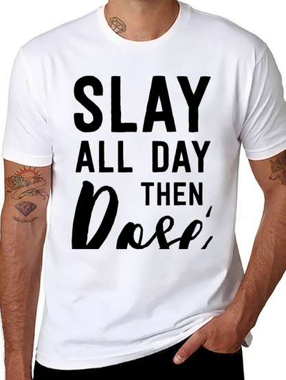 Camiseta Negra Slay All Day Then Rosé