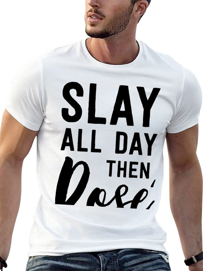 Camiseta Negra Slay All Day Then Rosé
