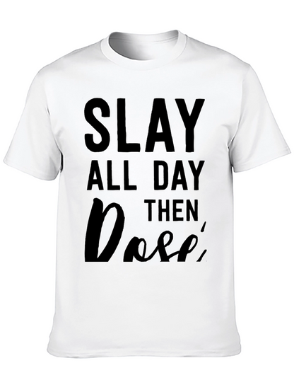 Camiseta Negra Slay All Day Then Rosé