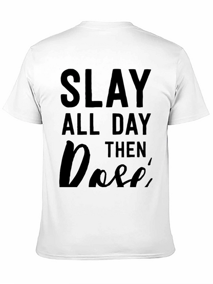 Camiseta Negra Slay All Day Then Rosé