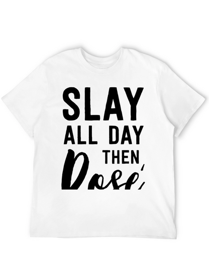Camiseta Negra Slay All Day Then Rosé