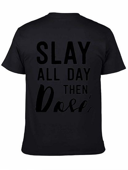 Camiseta Negra Slay All Day Then Rosé