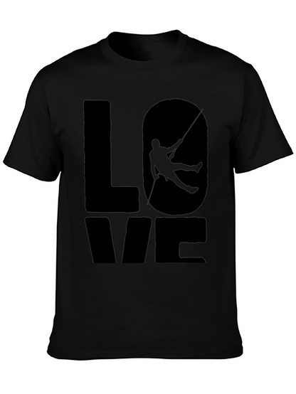 Camiseta Negra Love Escalada para Hombre