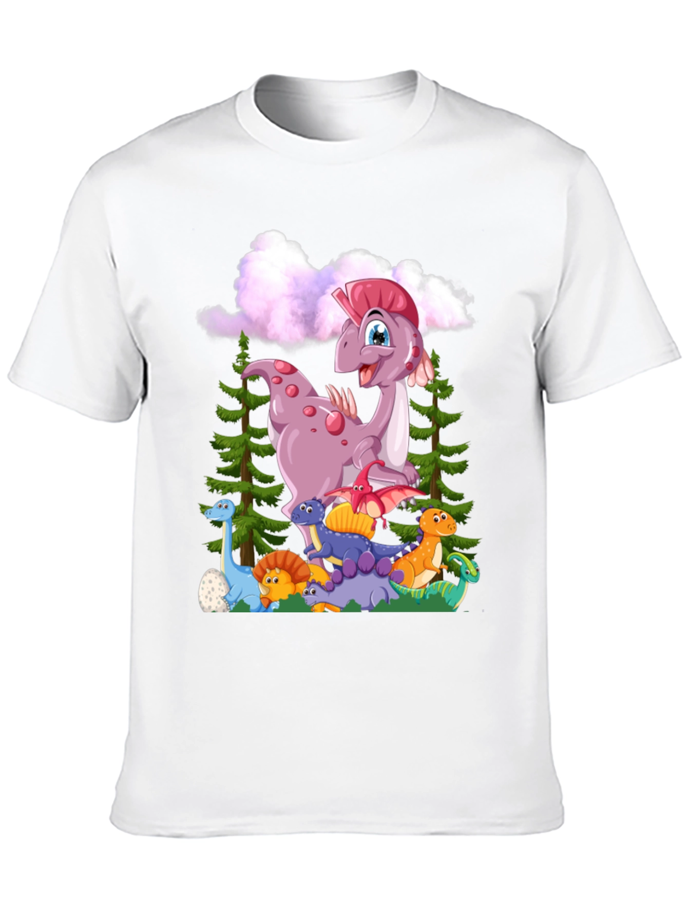 Camiseta Negra con Diseño de Dinosaurios para Niños