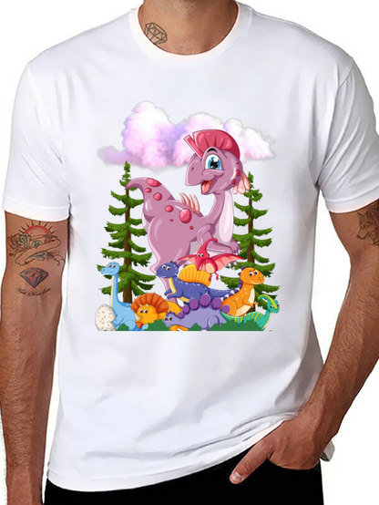 Camiseta Negra con Diseño de Dinosaurios para Niños
