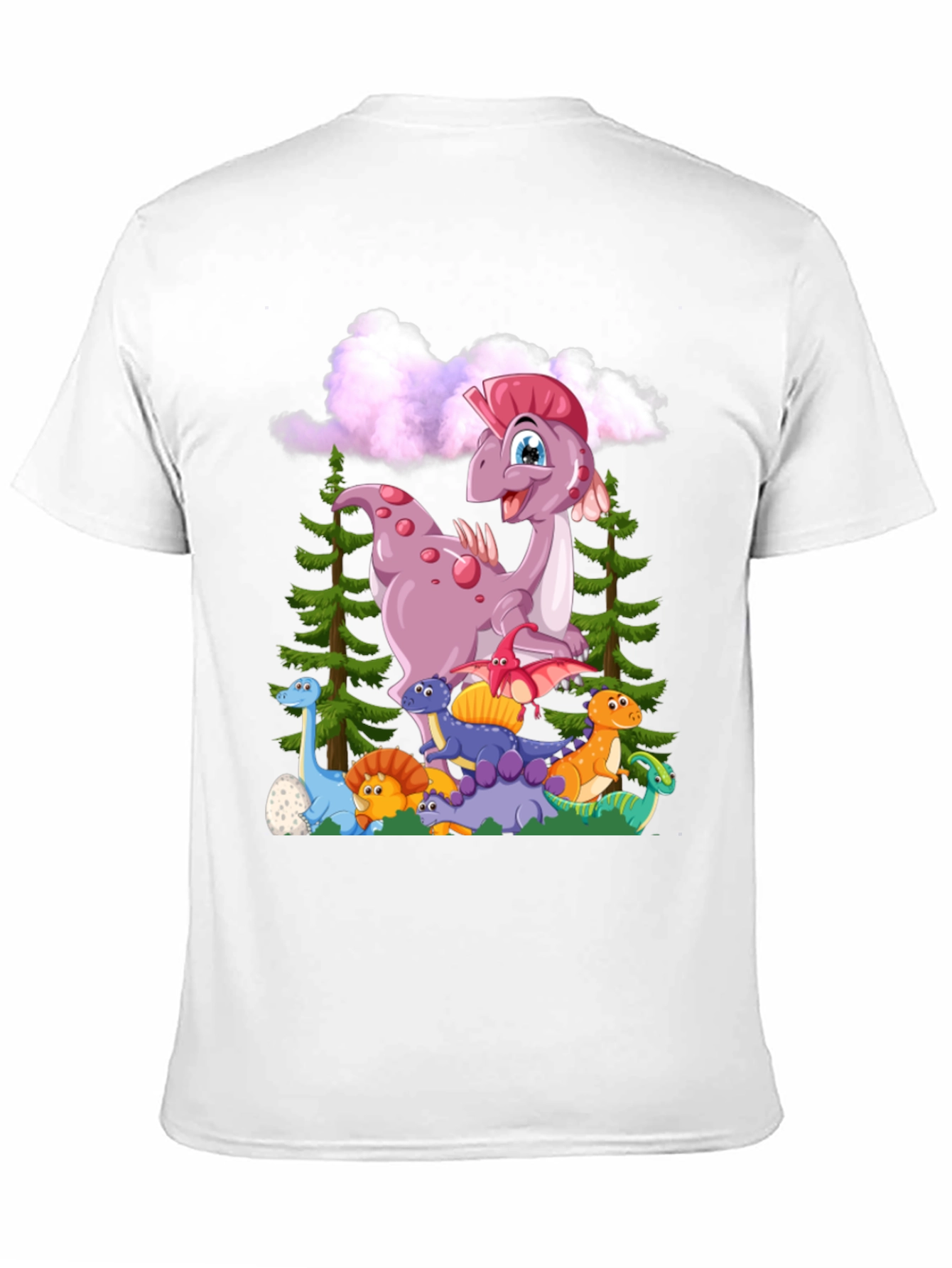 Camiseta Negra con Diseño de Dinosaurios para Niños