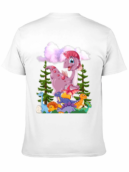 Camiseta Negra con Diseño de Dinosaurios para Niños