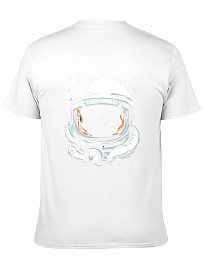 Camiseta Negra Estampado Astronauta Espacial
