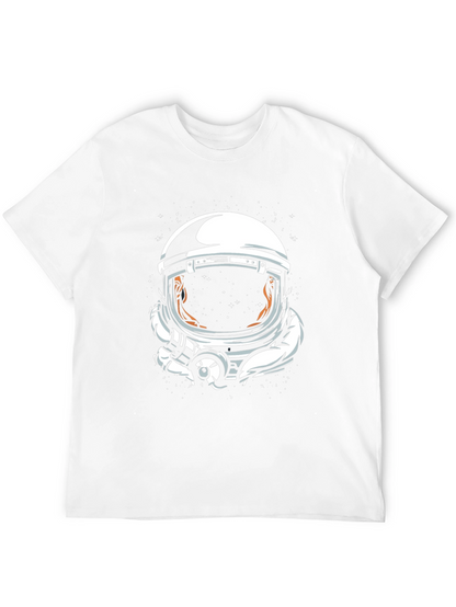 Camiseta Negra Estampado Astronauta Espacial