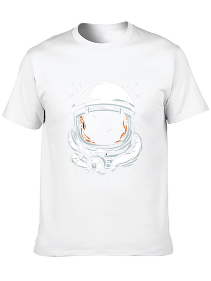 Camiseta Negra Estampado Astronauta Espacial