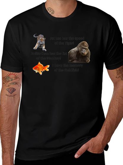 Camiseta Negra Animales Divertidos