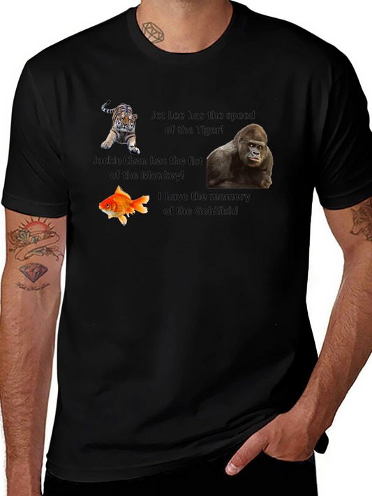 Camiseta Negra Animales Divertidos