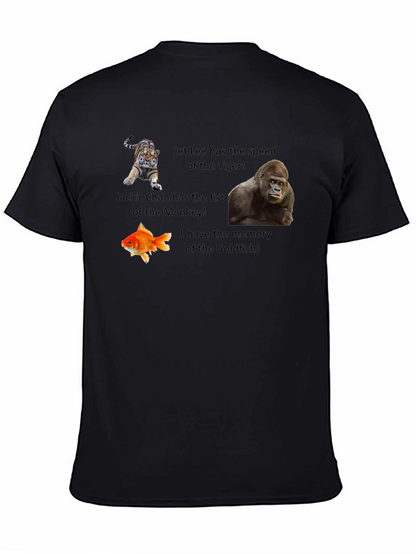 Camiseta Negra Animales Divertidos