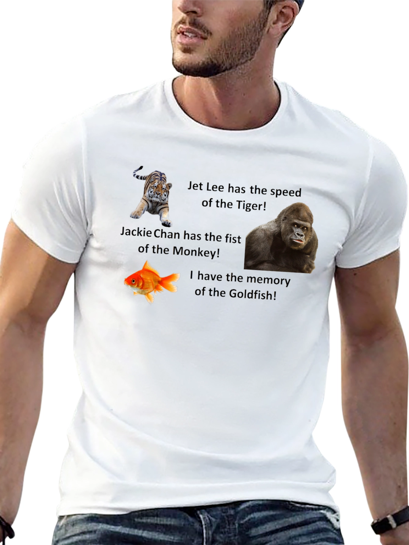 Camiseta Negra Animales Divertidos