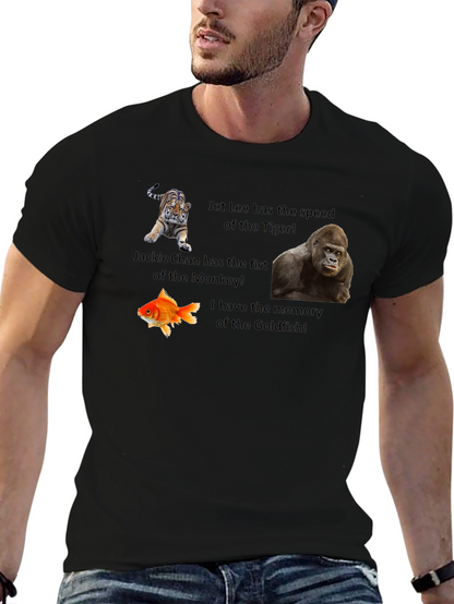 Camiseta Negra Animales Divertidos