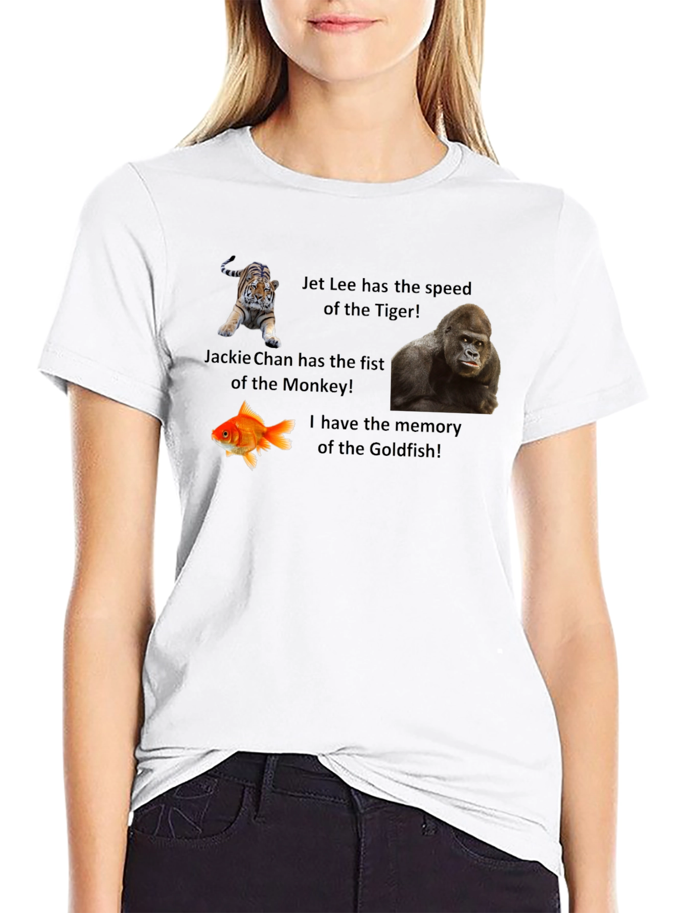 Camiseta Negra Animales Divertidos