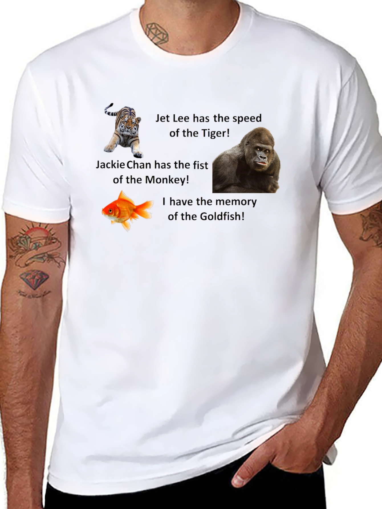 Camiseta Negra Animales Divertidos