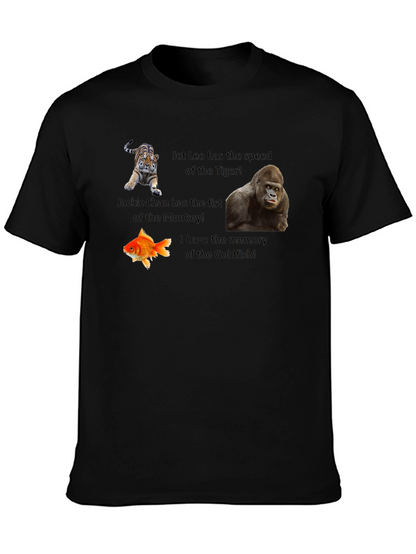 Camiseta Negra Animales Divertidos