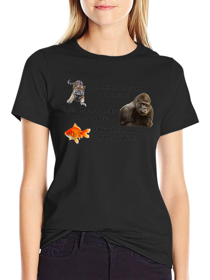 Camiseta Negra Animales Divertidos