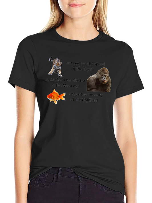 Camiseta Negra Animales Divertidos