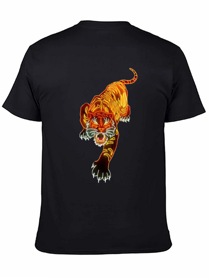 Camiseta Negra con Diseño de Tigre Neon