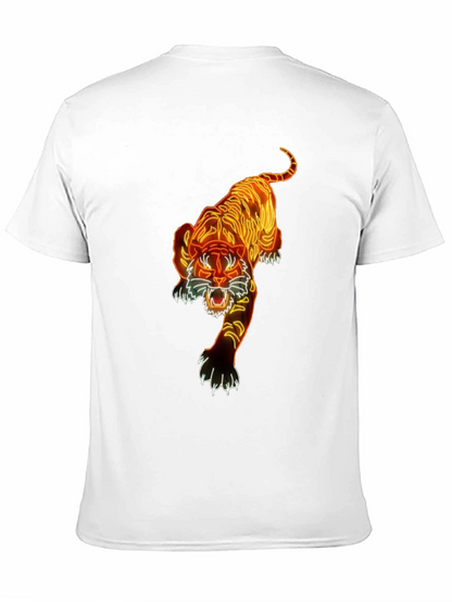 Camiseta Negra con Diseño de Tigre Neon