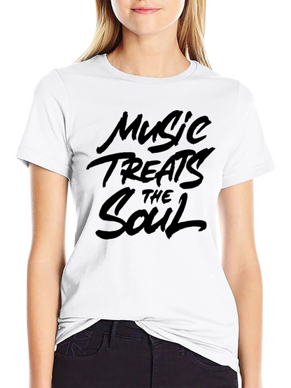Camiseta Negra Music Treats the Soul Unisex