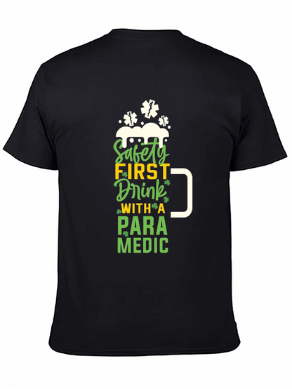Camiseta Negra Paramedico - Bebe con Seguridad