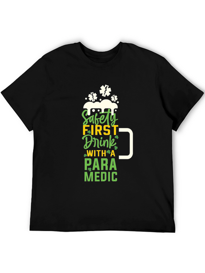 Camiseta Negra Paramedico - Bebe con Seguridad