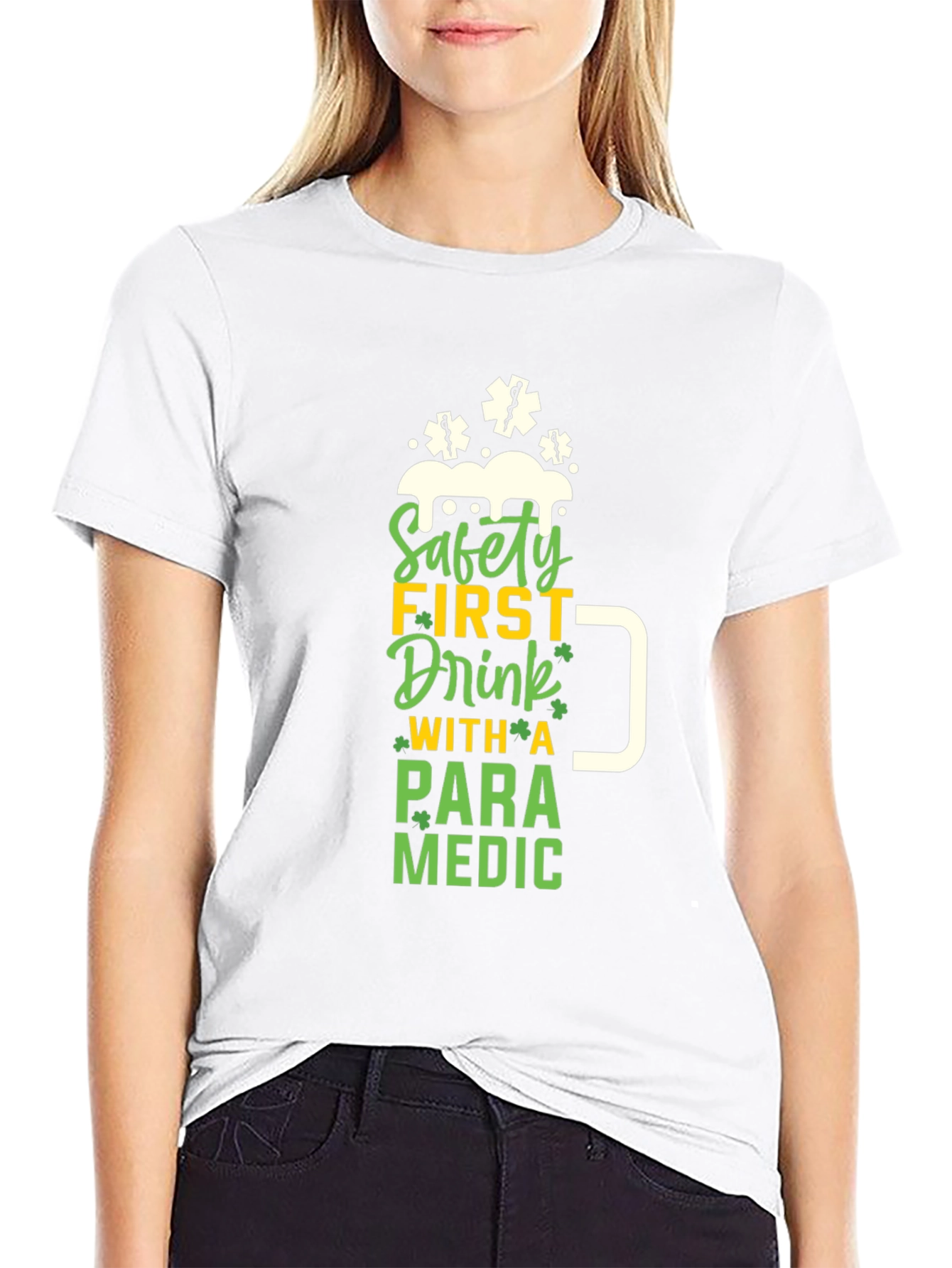 Camiseta Negra Paramedico - Bebe con Seguridad