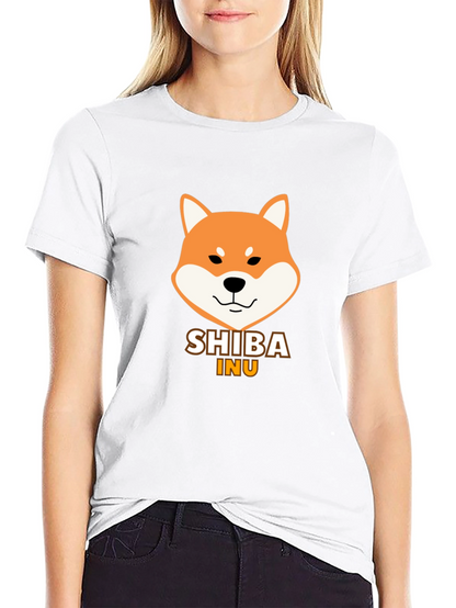 Camiseta Negra Hombre - Diseño Shiba Inu