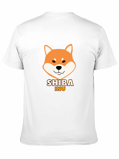 Camiseta Negra Hombre - Diseño Shiba Inu