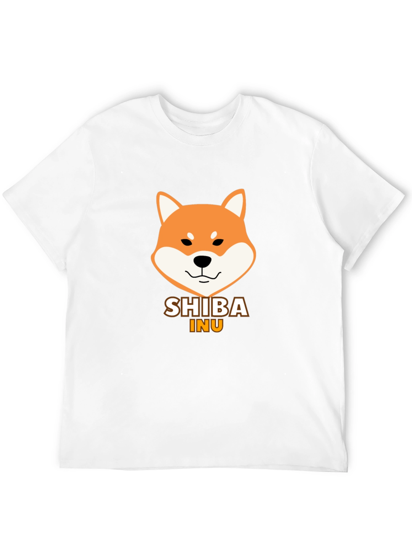 Camiseta Negra Hombre - Diseño Shiba Inu