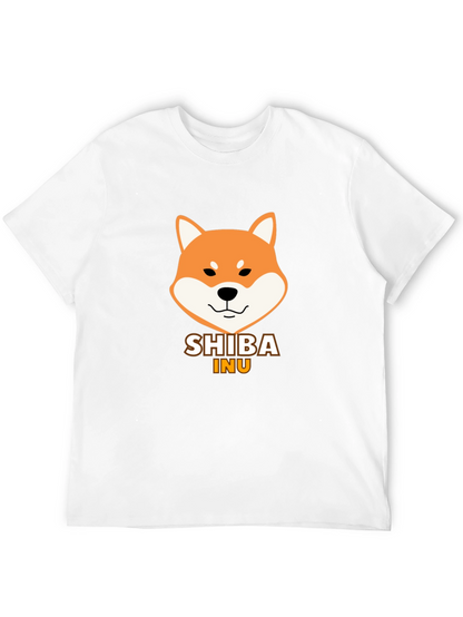 Camiseta Negra Hombre - Diseño Shiba Inu