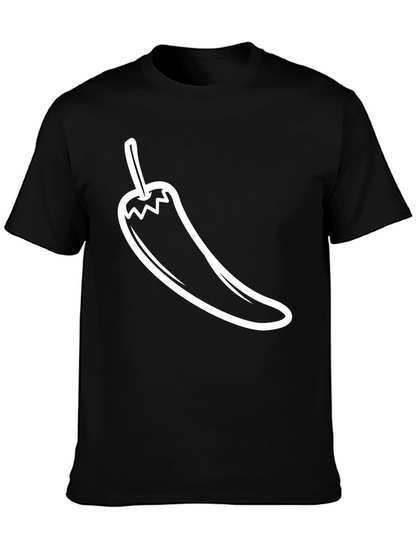 Camiseta Negra con Diseño de Chile Picante