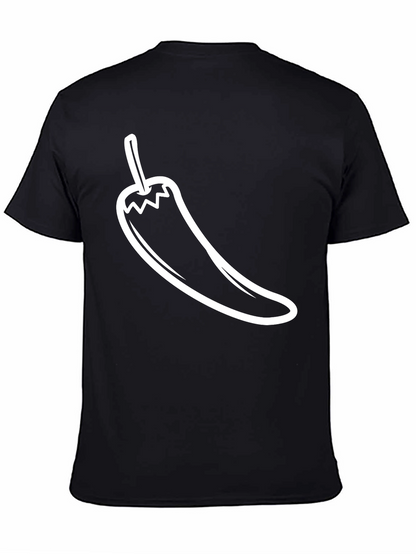 Camiseta Negra con Diseño de Chile Picante