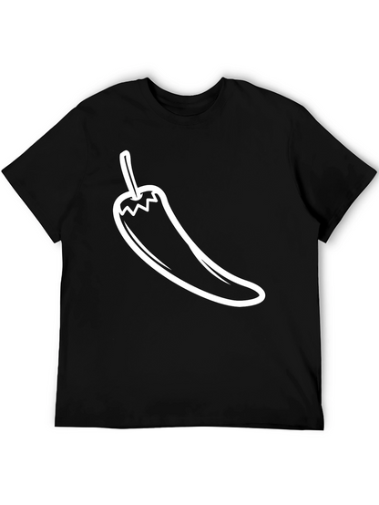 Camiseta Negra con Diseño de Chile Picante